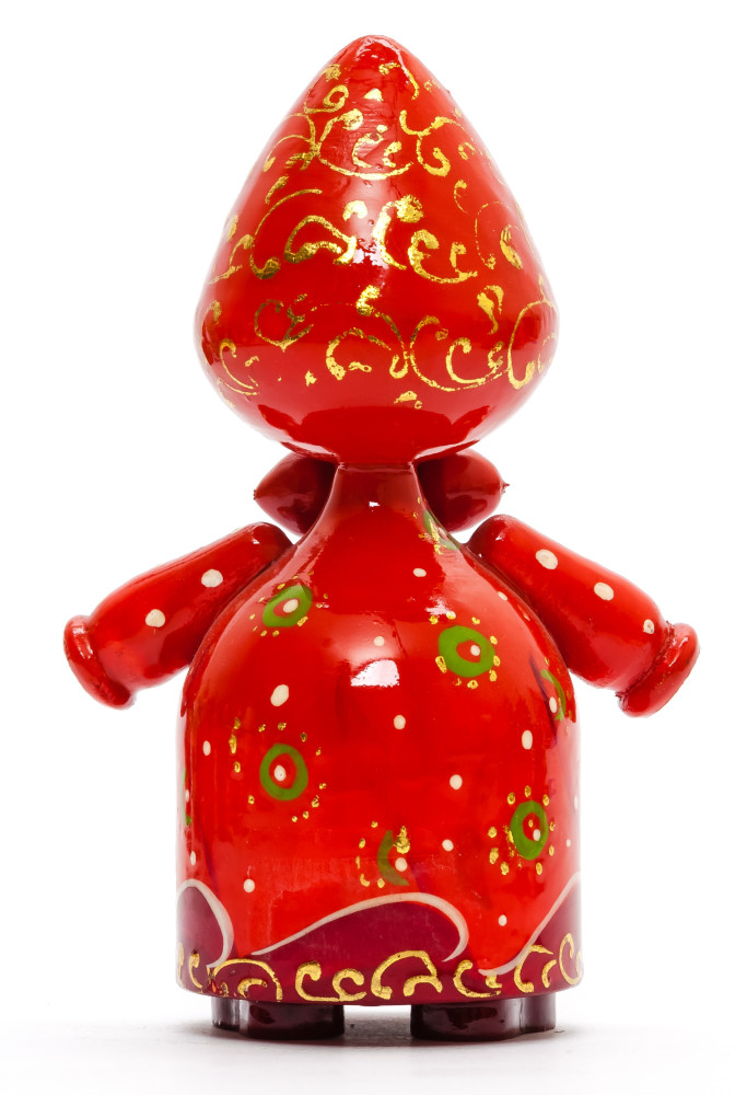 120 mm Russian Girl in Kokoshnik hand painted Wooden Doll (by Summer Shine)
