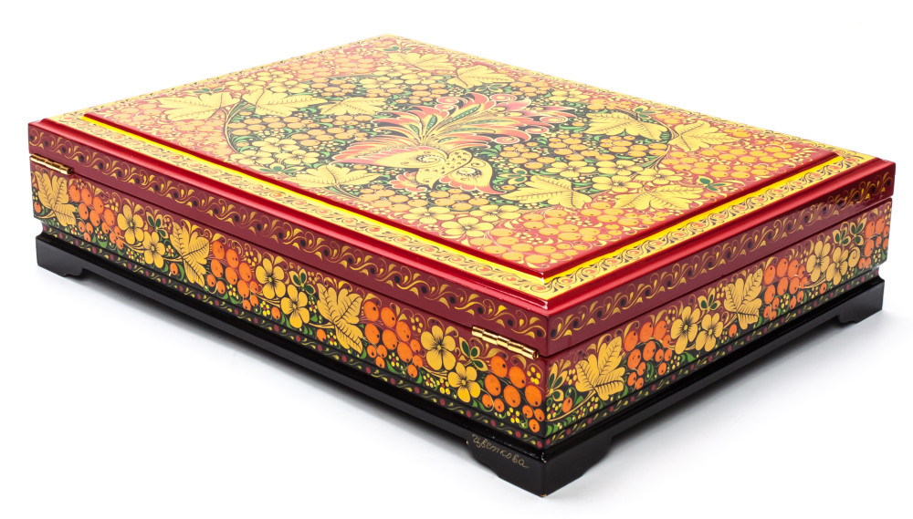 320x240 mm Khokhloma Painting Jewellery Wooden Box