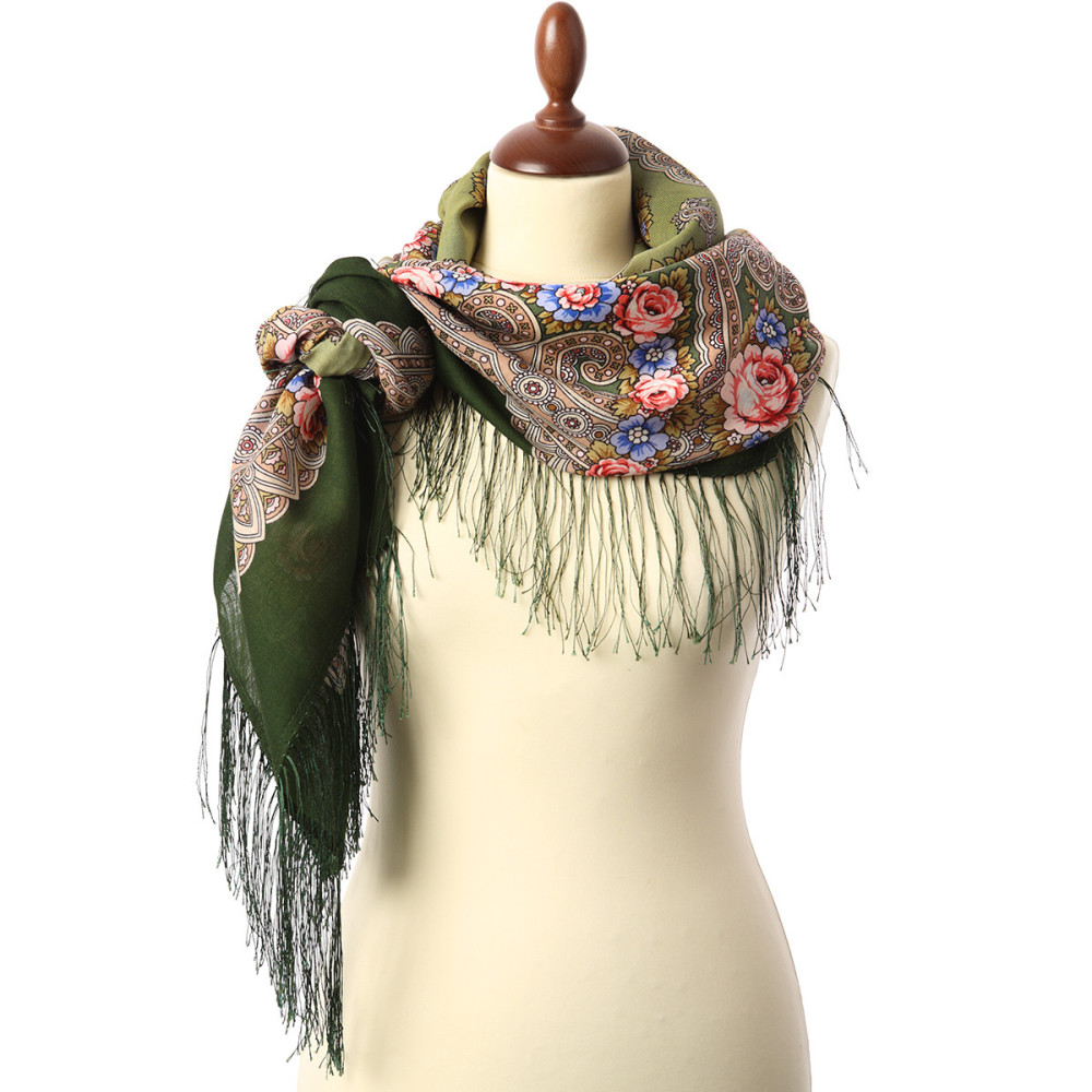 Shop Woolen Scarves with Silk Fringe 125x125 cm Платок «Мгновение» online at Skazka.site | Eligible for fast shipping and free returns. Платок «Мгновение»