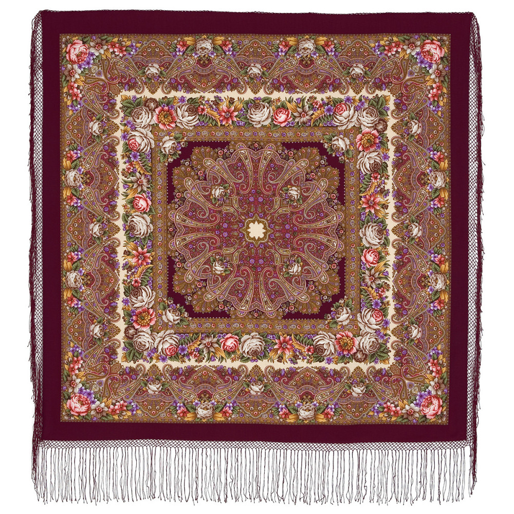 Shop Thick Woolen Fabric Shawls with Silk Fringe 148x148 cm Шаль «Остановись, мгновенье...» online at Skazka.site | Eligible for fast shipping and free returns. Шаль «Остановись, мгновенье...»