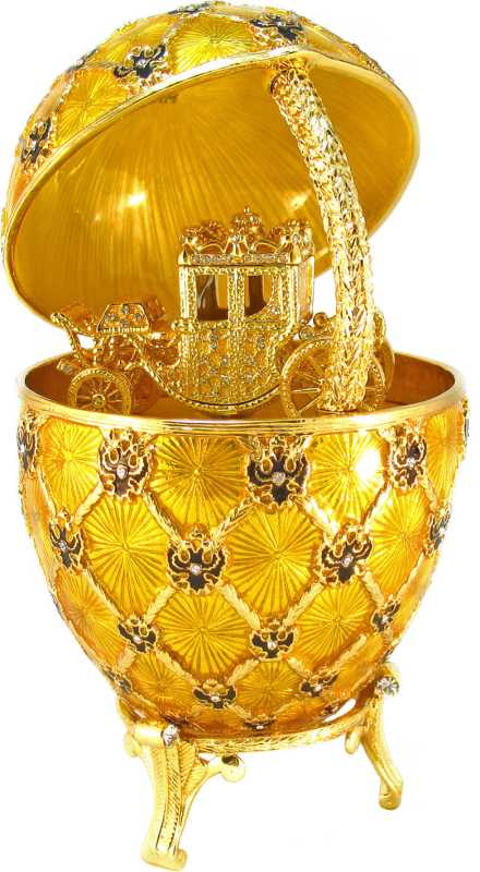 145 mm Imperial Coach and Gold Imperial Coronation Easter Egg
