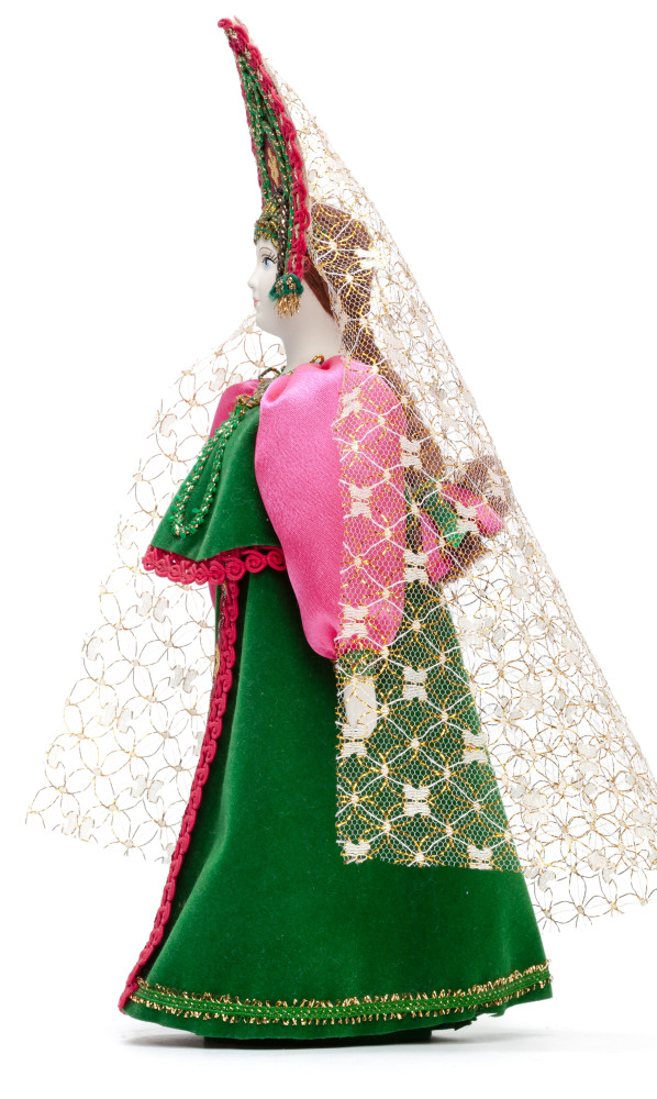 Russian Beauty hand made Porcelain Doll in Kokoshnik - 11 Inches (by Le Russe)