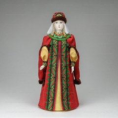 Russian Princess hand made Porcelain Doll in a Fur Hat - 11 Inches (by Le Russe)