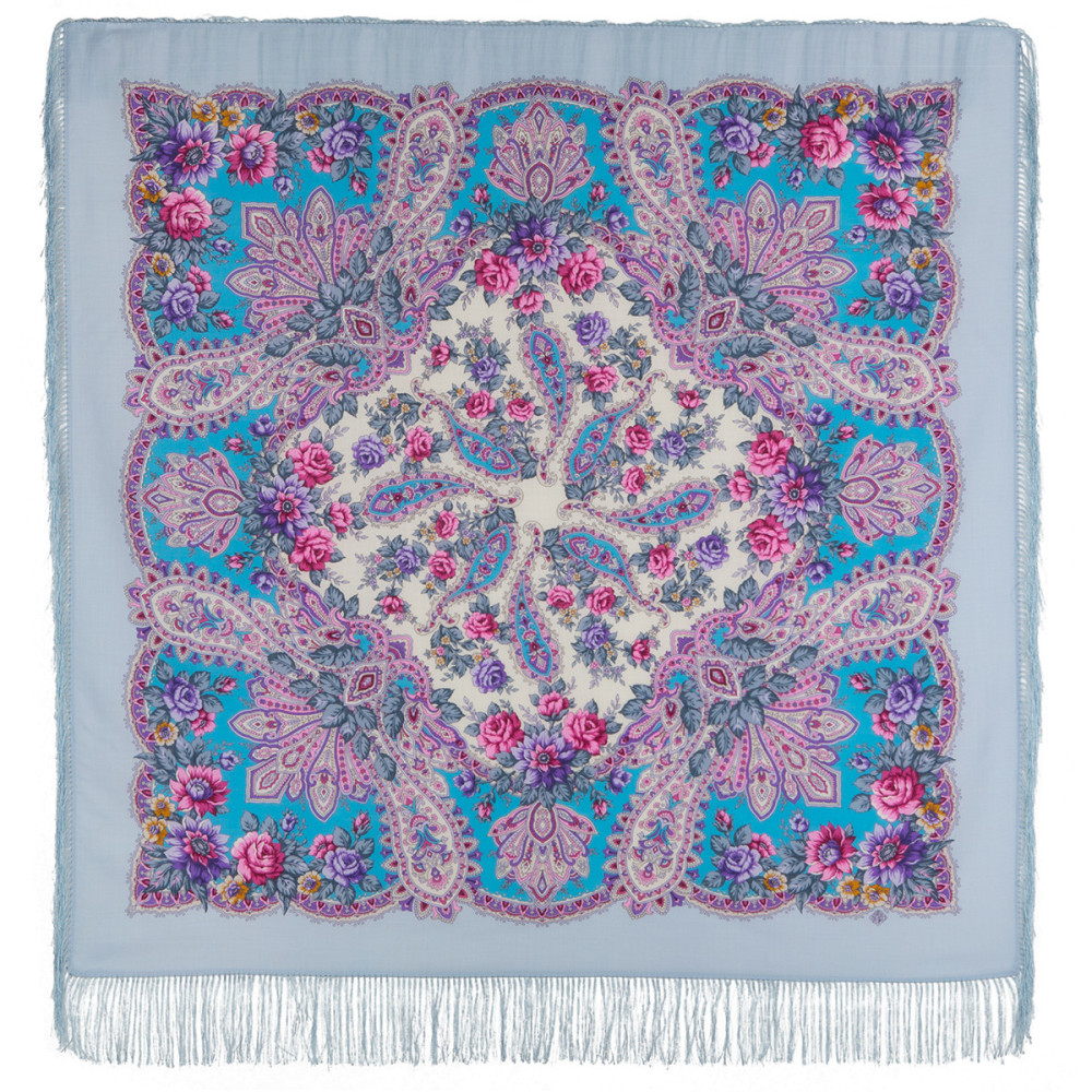 Shop Woolen Scarves with Silk Fringe 125x125 cm Платок «В лучах солнца» online at Skazka.site | Eligible for fast shipping and free returns. Платок «В лучах солнца»
