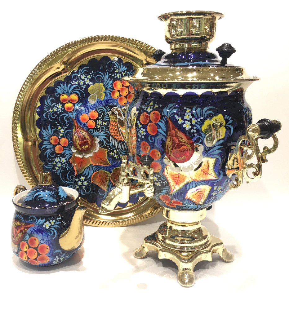 Phoenix Electric Samovar Kettle with Teapot and Tray