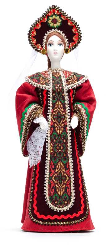 Russian Princess hand made Porcelain Doll in Kokoshnik - 11 Inches (by Le Russe)