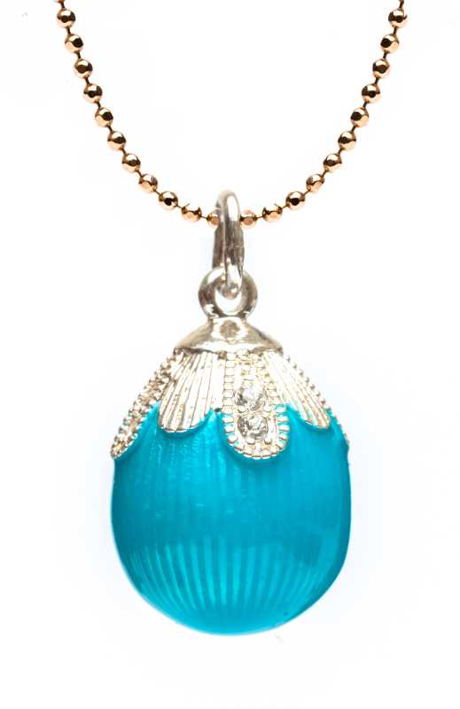 Water Drop Blue Egg Pendant