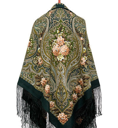 Shop Thick Woolen Fabric Shawls with Silk Fringe 148x148 cm Шаль «Карнавал» online at Skazka.site | Eligible for fast shipping and free returns. Шаль «Карнавал»