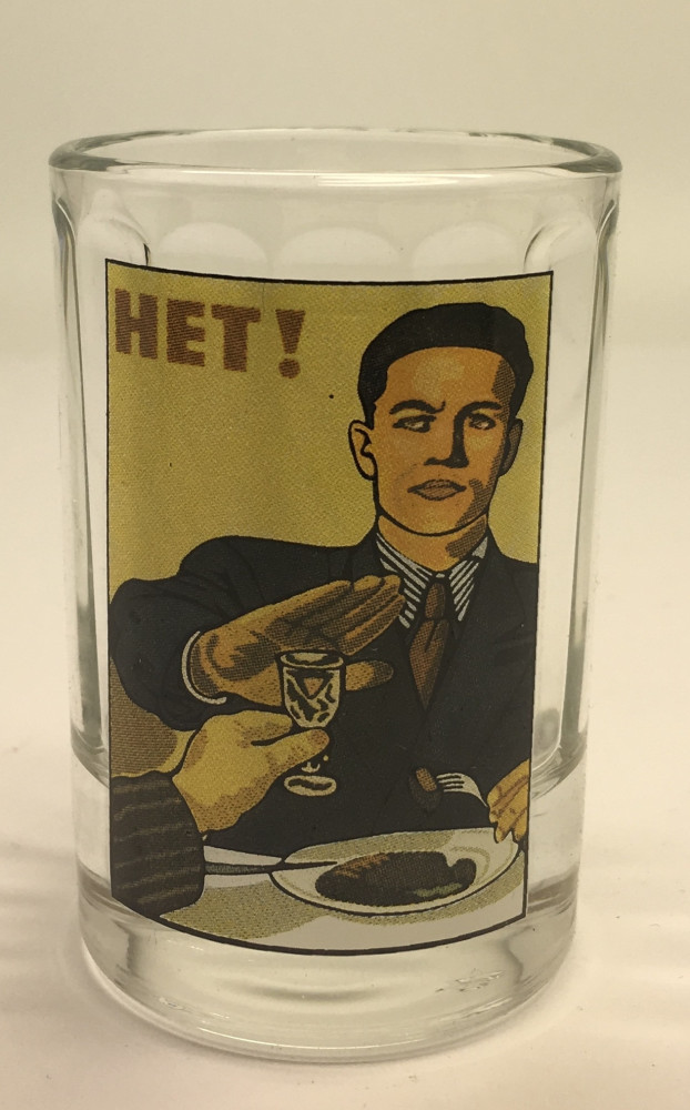 Soviet Propaganda Poster Shot Glass