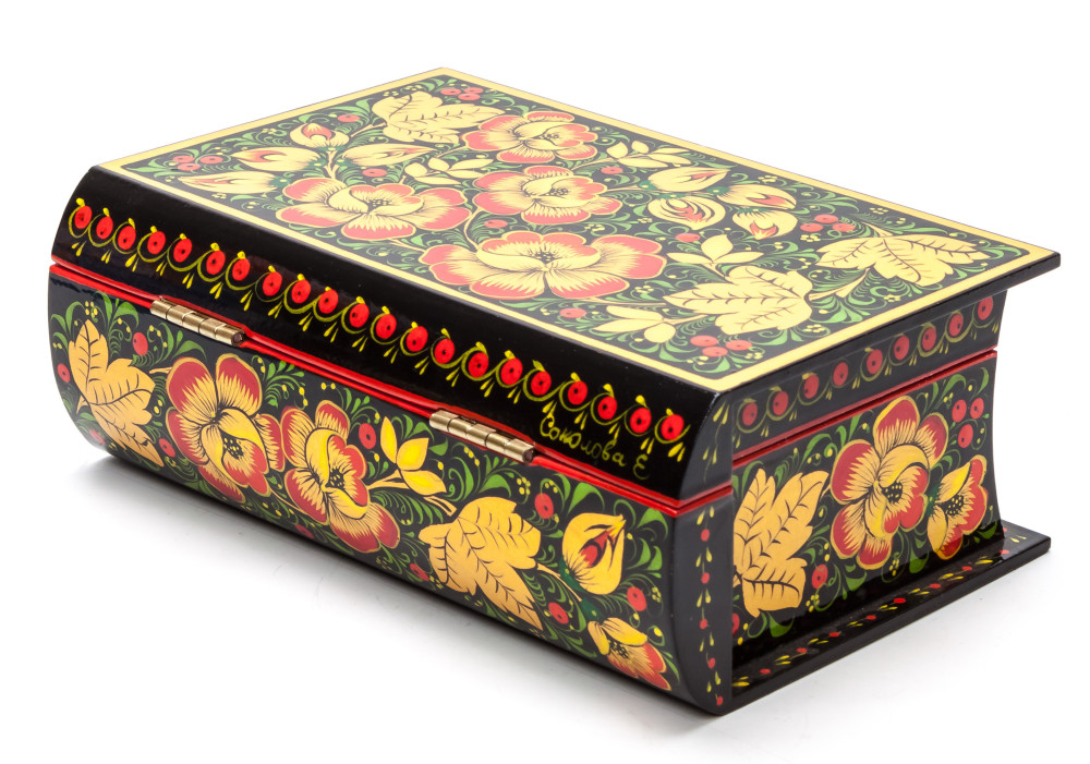 175x110 mm Khokhloma Painting Jewellery Wooden Box