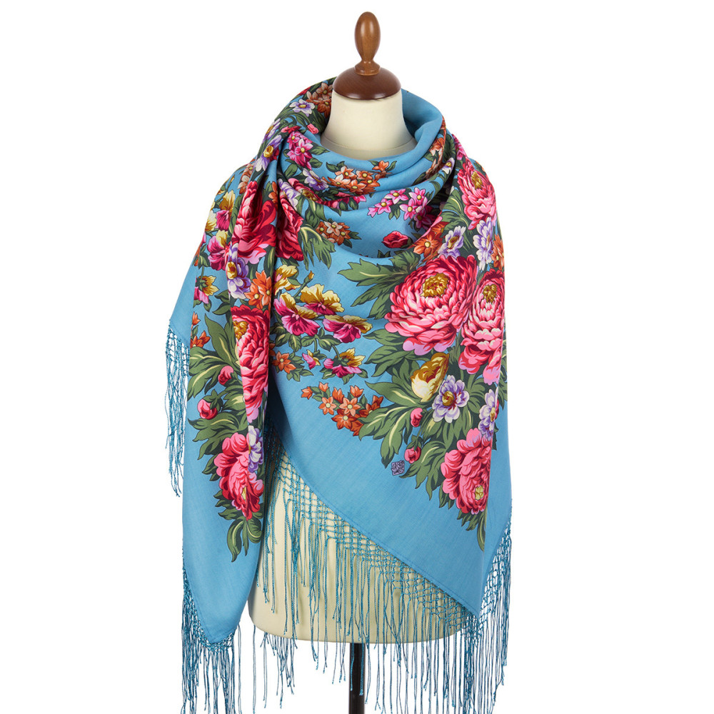 Shop Thick Woolen Fabric Shawls with Silk Fringe 148x148 cm Шаль «День Победы» online at Skazka.site | Eligible for fast shipping and free returns. Шаль «День Победы»