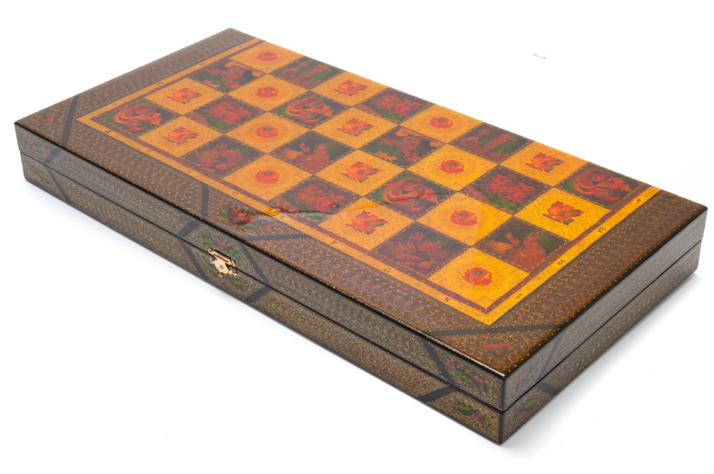 540x540 mm Medieval Russian Army handpainted figures on wooden Chess Board (by Fyodor Chess Studio)