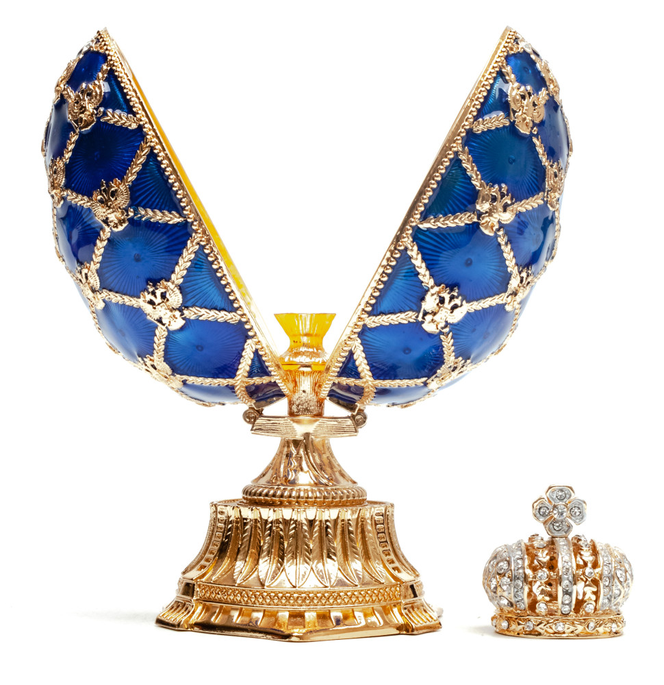 115 mm Blue Easter Egg with the Crown