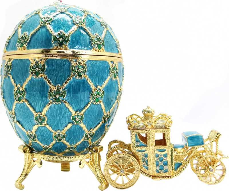 145 mm Imperial Coach and Blue Imperial Coronation Easter Egg