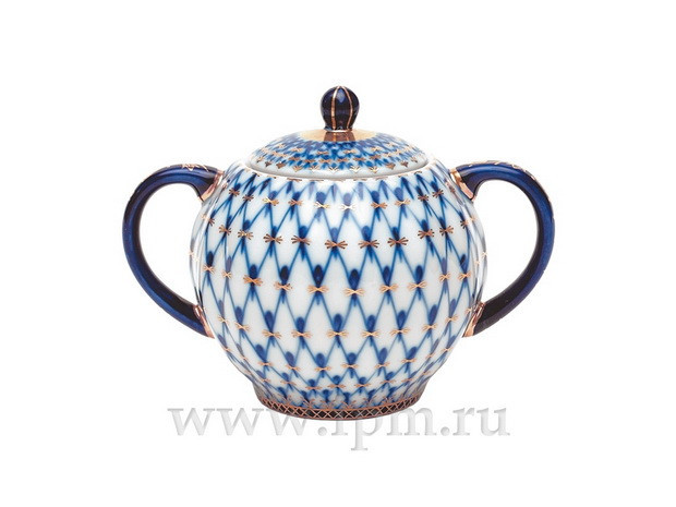 Сахарница Тюльпан Кобальтовая сетка арт. 80.00234.00.1