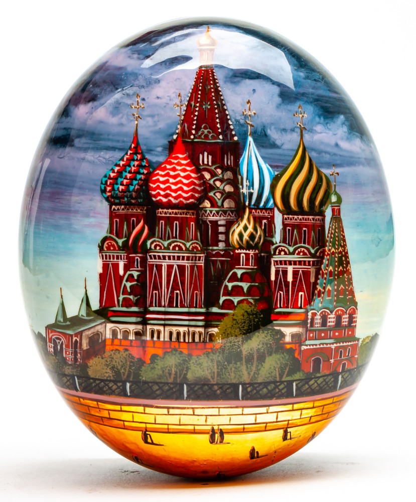 100x130mm Saint Basil Cathedral Hand Painted Jewellery Box (by Tatiana Shkatulka Crafts)