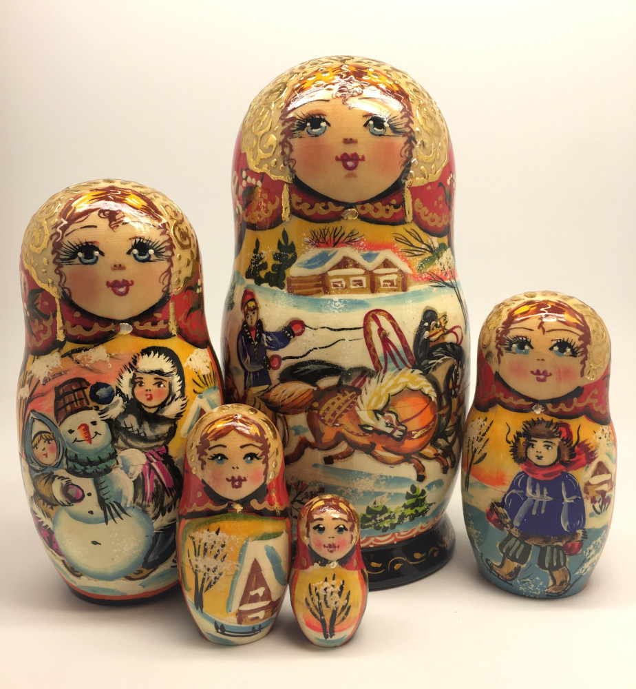 U 5pcs Russian Matryoshka Doll