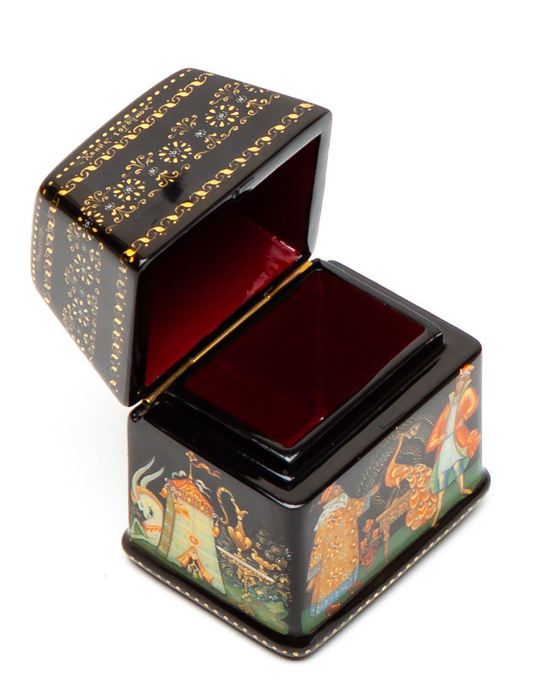 40x30mm The Firebird hand painted lacquered box from Palekh (by Pavel Studio)