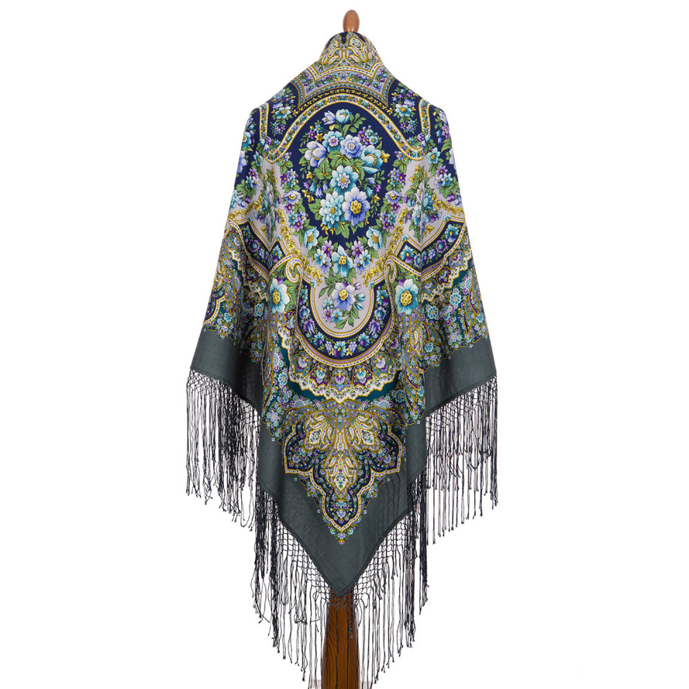 Shop Thick Woolen Fabric Shawls with Silk Fringe 148x148 cm Шаль «Идиллия» online at Skazka.site | Eligible for fast shipping and free returns. Шаль «Идиллия»