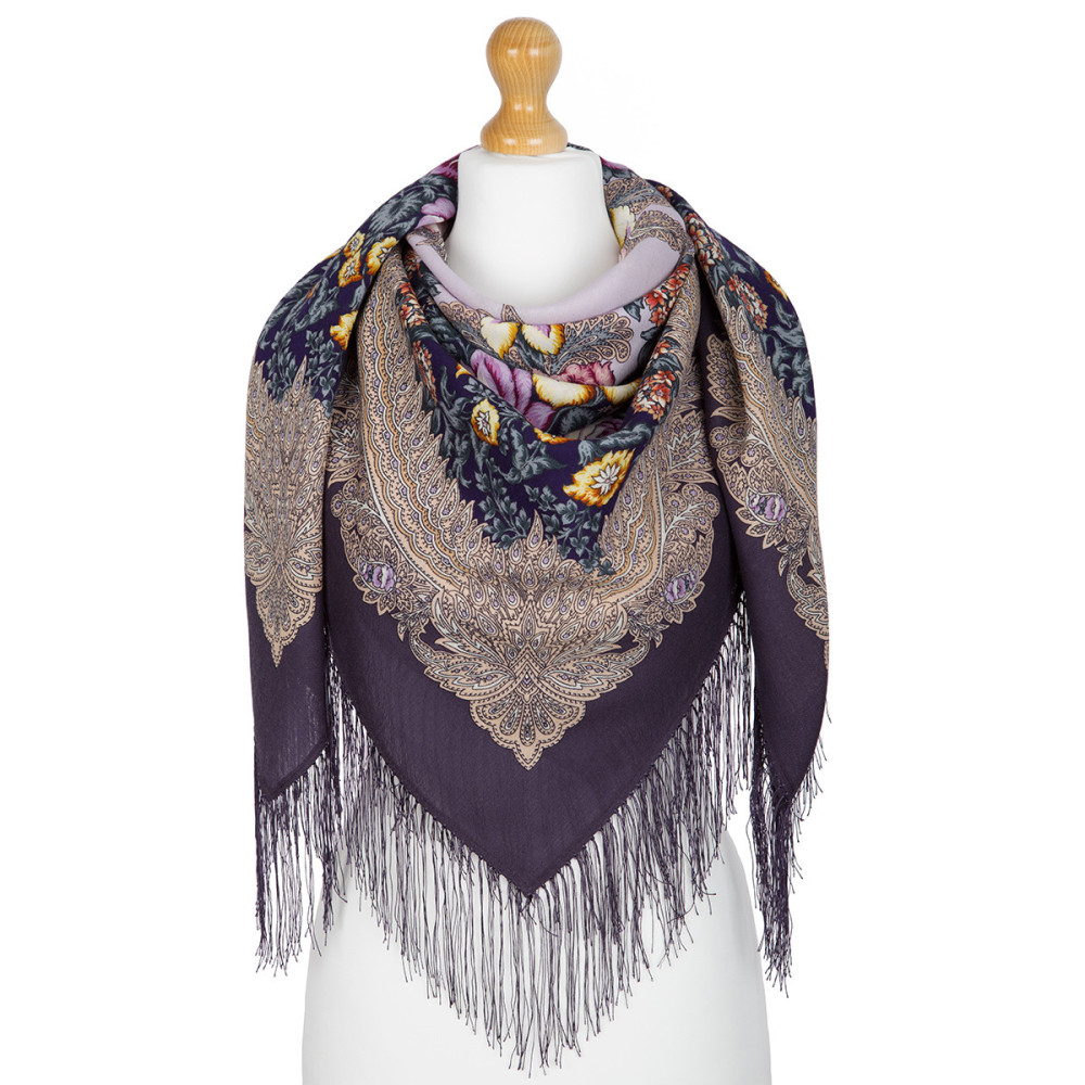 Shop Woolen Scarves with Silk Fringe 125x125 cm Платок «На гребне волны» online at Skazka.site | Eligible for fast shipping and free returns. Платок «На гребне волны»