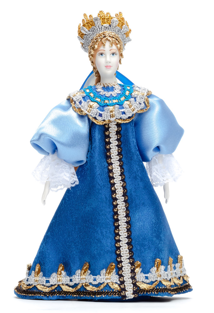 240 mm Russian Women in a Blue Holiday Dress 18 century (by Le Russe)