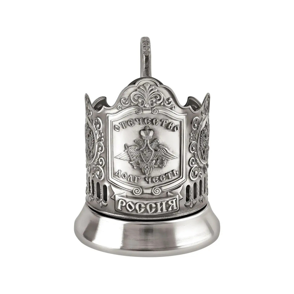 Fatherland Debt Honor nickel plated brass tea glass holder
