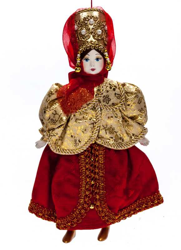 240 mm Porcelain Doll in a Russian Dress (by Le Russe)
