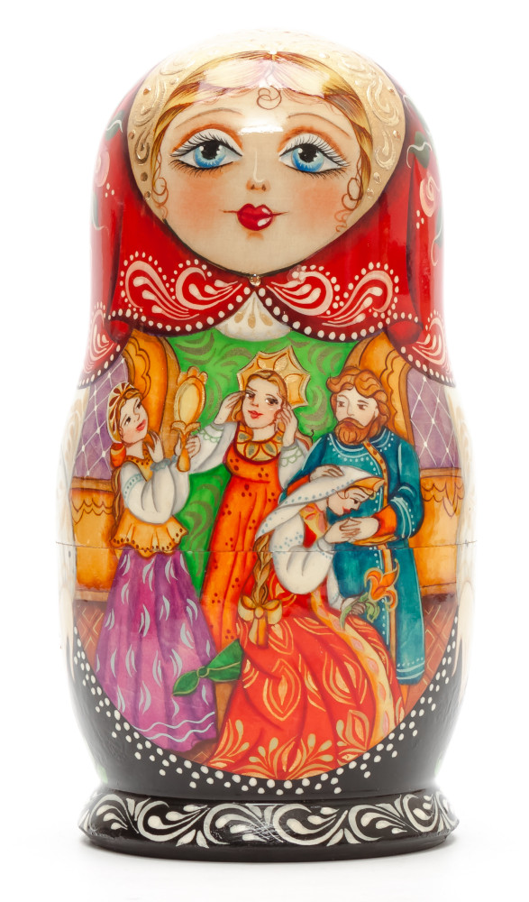 Shop Exclusive Nesting Dolls 170mm The Scarlet Flower hand painted Matryoshka doll 5pcs online at Skazka.site | Eligible for fast shipping and free returns. 170mm The Scarlet Flower hand painted Matryoshka doll 5pcs