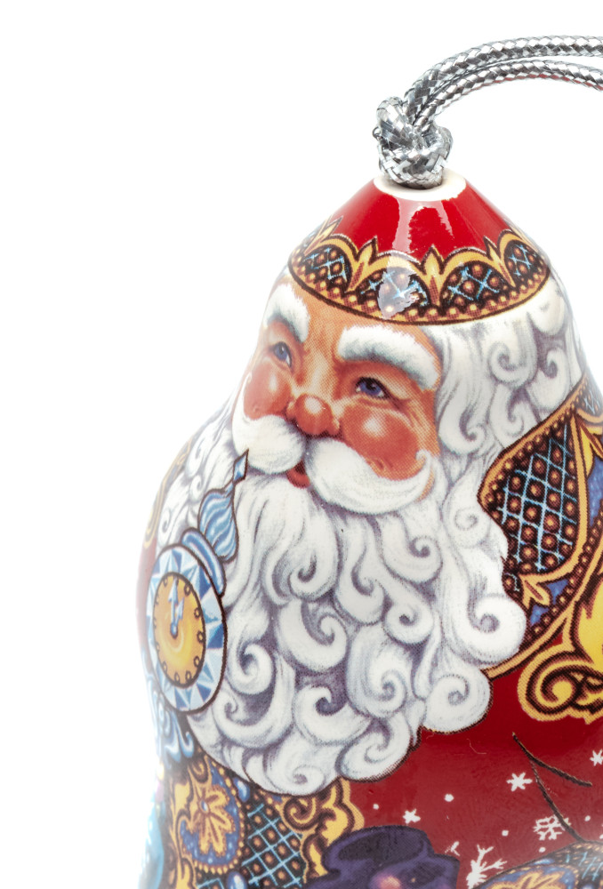 100 mm Santa Claus Ceramic Bell (by Skazka)