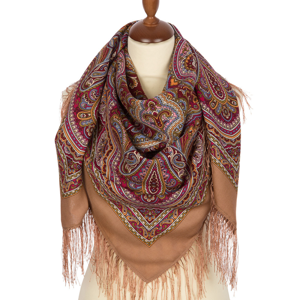Shop Double-Thread Woolen Yarn Scarves 110х110 cm Платок «Узор дождя» online at Skazka.site | Eligible for fast shipping and free returns. Платок «Узор дождя»
