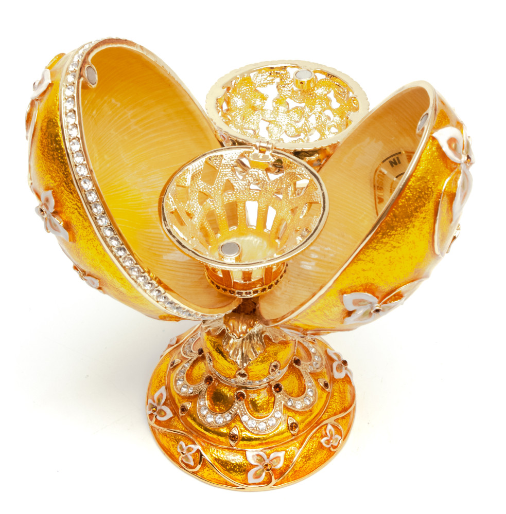140 mm Golden Easter Egg with the Basket