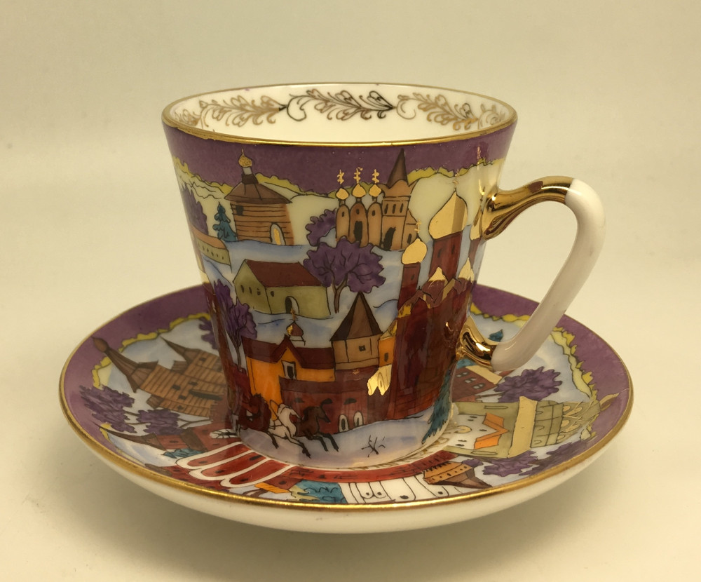 Russian Fortresses Hand Painted Coffee Cup