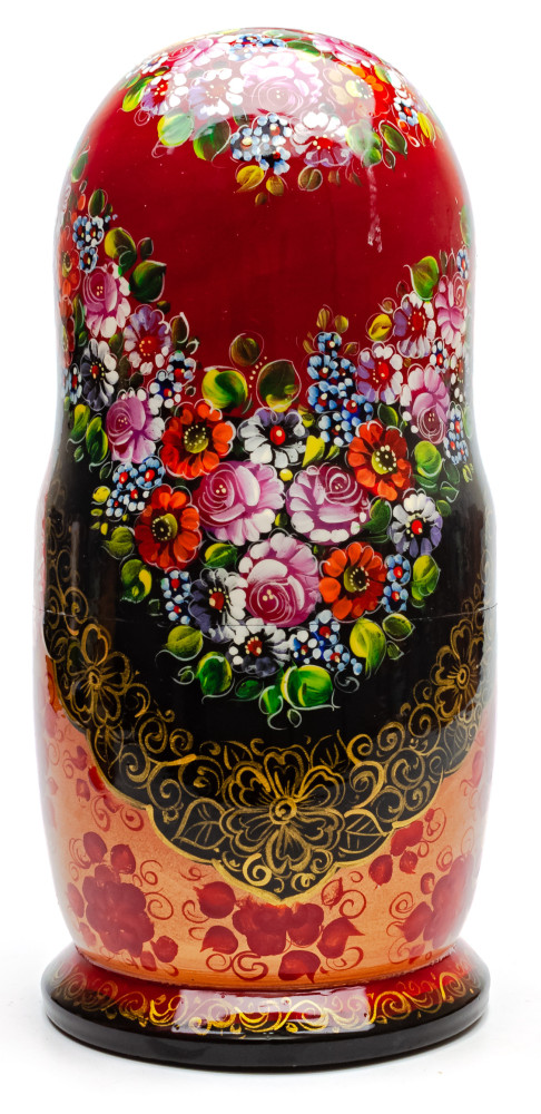 Shop Exclusive Nesting Dolls 250 mm Moscow Kremlin and Snt Basil Cathedral hand painted Matryoshka 10 pcs with Zhostovo ornaments (by Olga Zaitseva) online at Skazka.site | Eligible for fast shipping and free returns. 250 mm Moscow Kremlin and Snt Basil Cathedral hand painted Matryoshka 10 pcs with Zhostovo ornaments (by Olga Zaitseva)