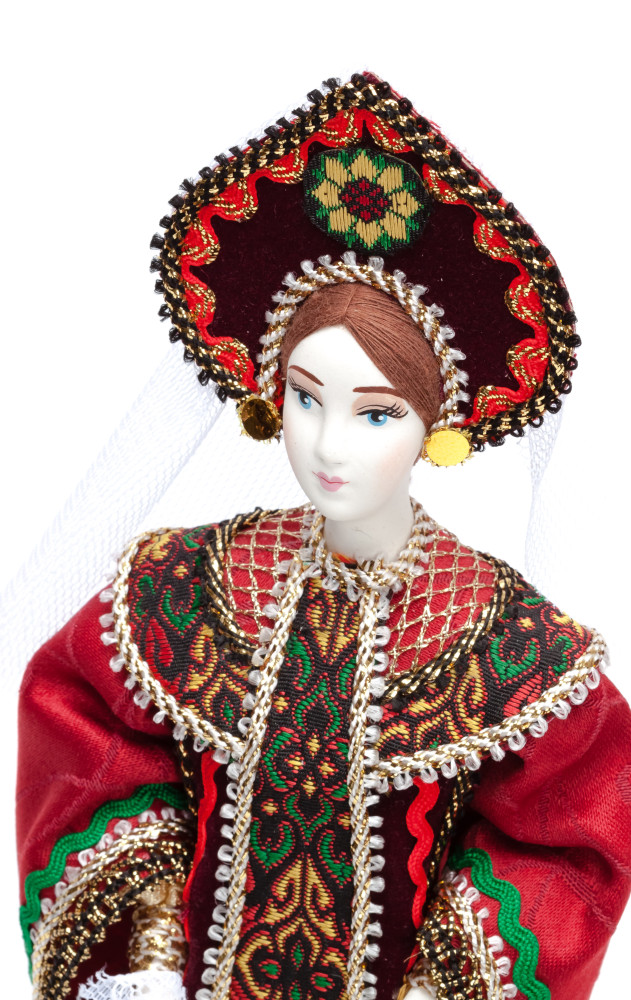 Russian Princess hand made Porcelain Doll in Kokoshnik - 11 Inches (by Le Russe)