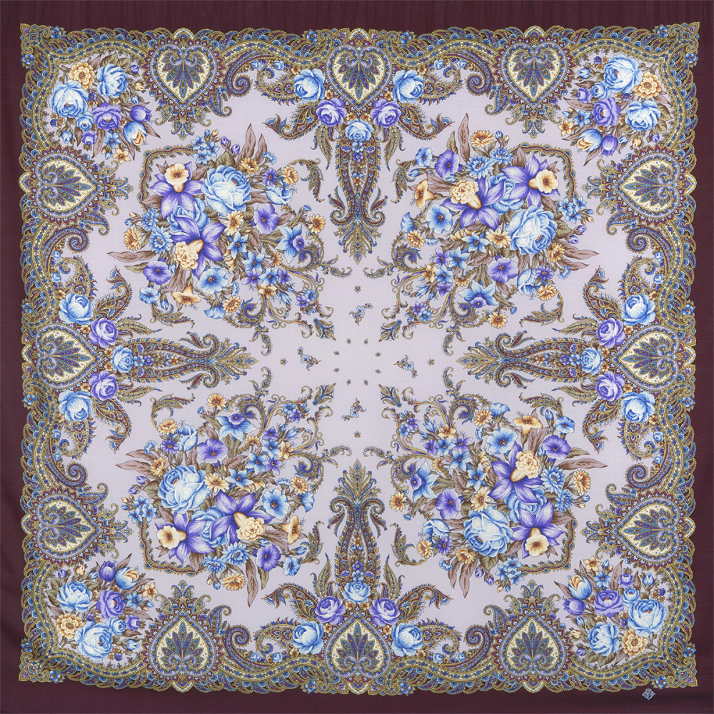 Shop Double-Thread Woolen Yarn Scarves with Silk Fringe 135x135 cm Платок «Магия чувств» online at Skazka.site | Eligible for fast shipping and free returns. Платок «Магия чувств»