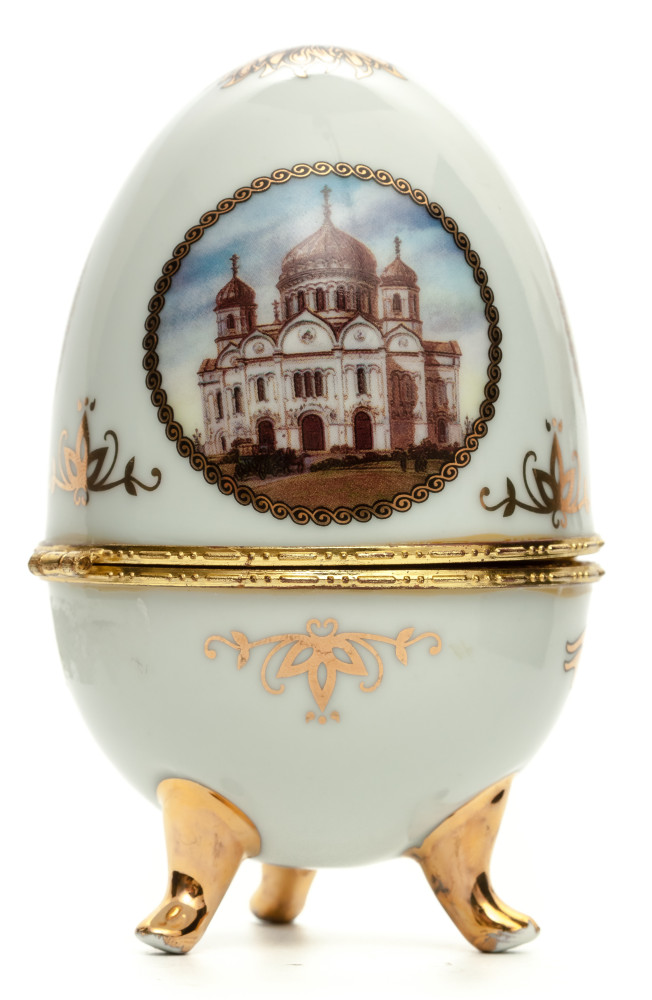 Large Easter Egg box with Moscow Picture