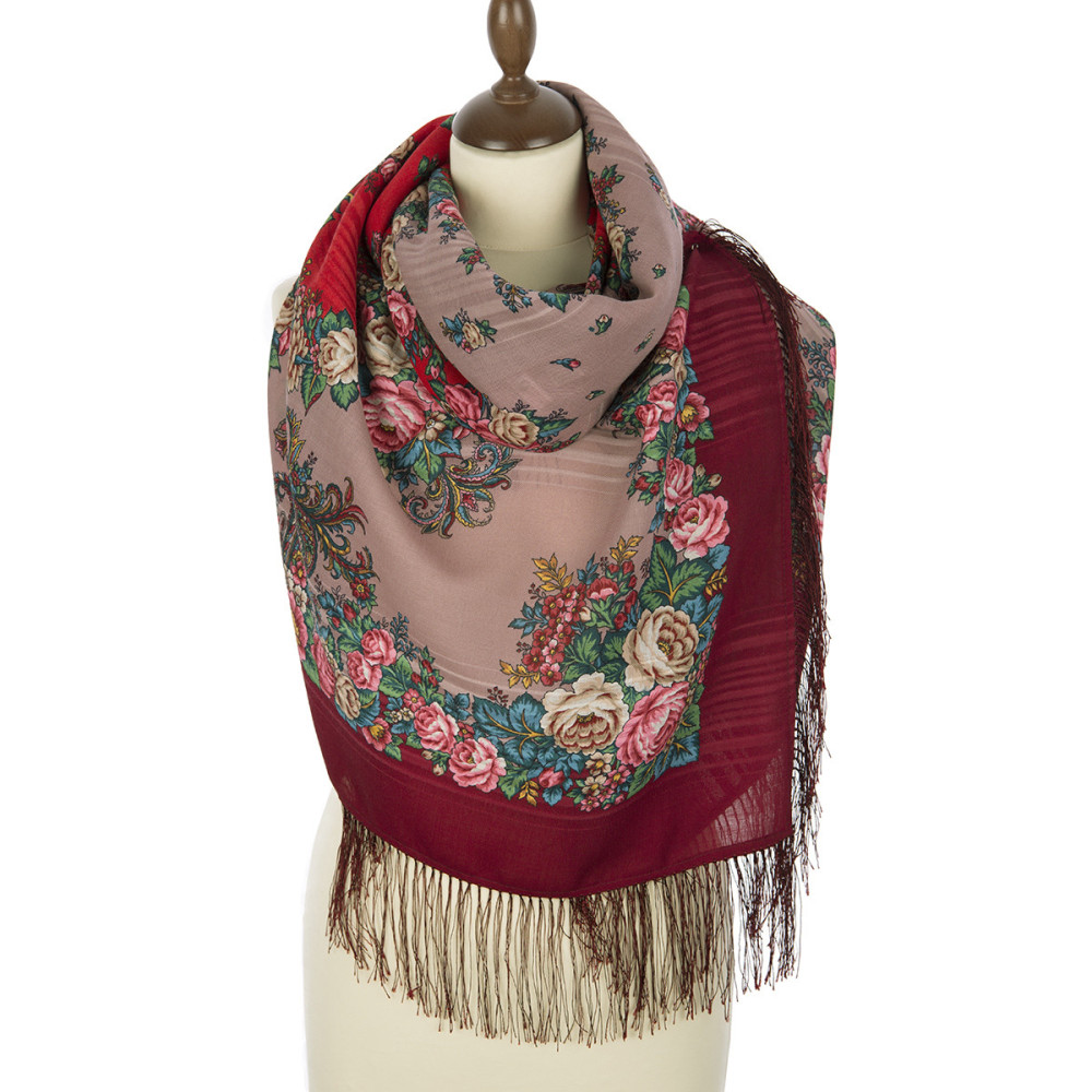 Shop Woolen Scarves with Warp and Silk Fringe 146x146 cm Платок «Спящая красавица» online at Skazka.site | Eligible for fast shipping and free returns. Платок «Спящая красавица»