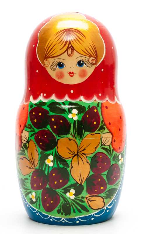 230 mm Russian Winter hand painted on Wooden Matryoshka doll 15 pcs (by Skazka)
