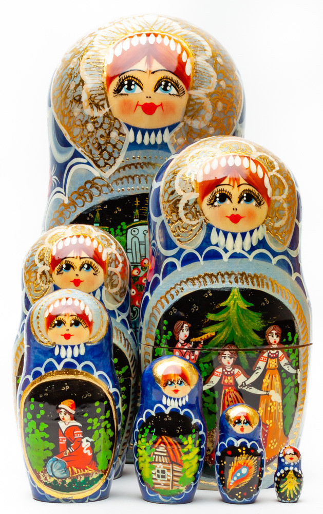 Shop Exclusive Nesting Dolls 210 mm Russian Fairytale handpainted Wooden Matryoshka Doll 7 pcs (by Valery Crafts) online at Skazka.site | Eligible for fast shipping and free returns. 210 mm Russian Fairytale handpainted Wooden Matryoshka Doll 7 pcs (by Valery Crafts)