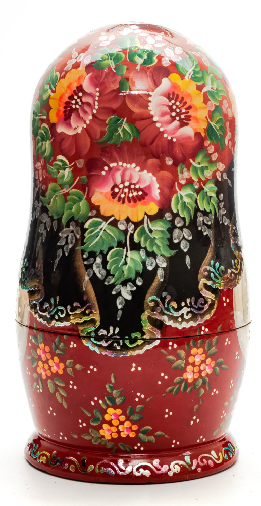 180 mm The Firebird hand painted on Wooden Matryoshka doll 7 pcs (by Valeria Crafts)