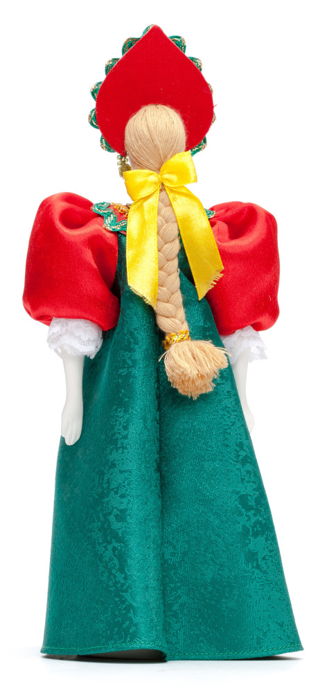 Porcelain Doll in a Russian Dress and Kokoshnik - 11 Inches (by Le Russe)