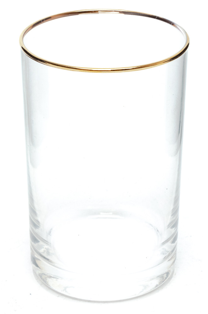 Moscow Kremlin Brass Tea Glass Holder with Faceted Glass (by Kolchugino)