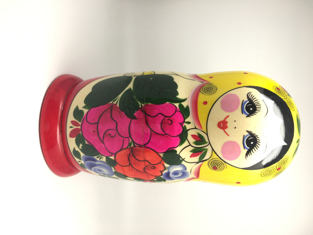 U Semenovskaya Hand Painted Matryoshka Doll 9 pcs