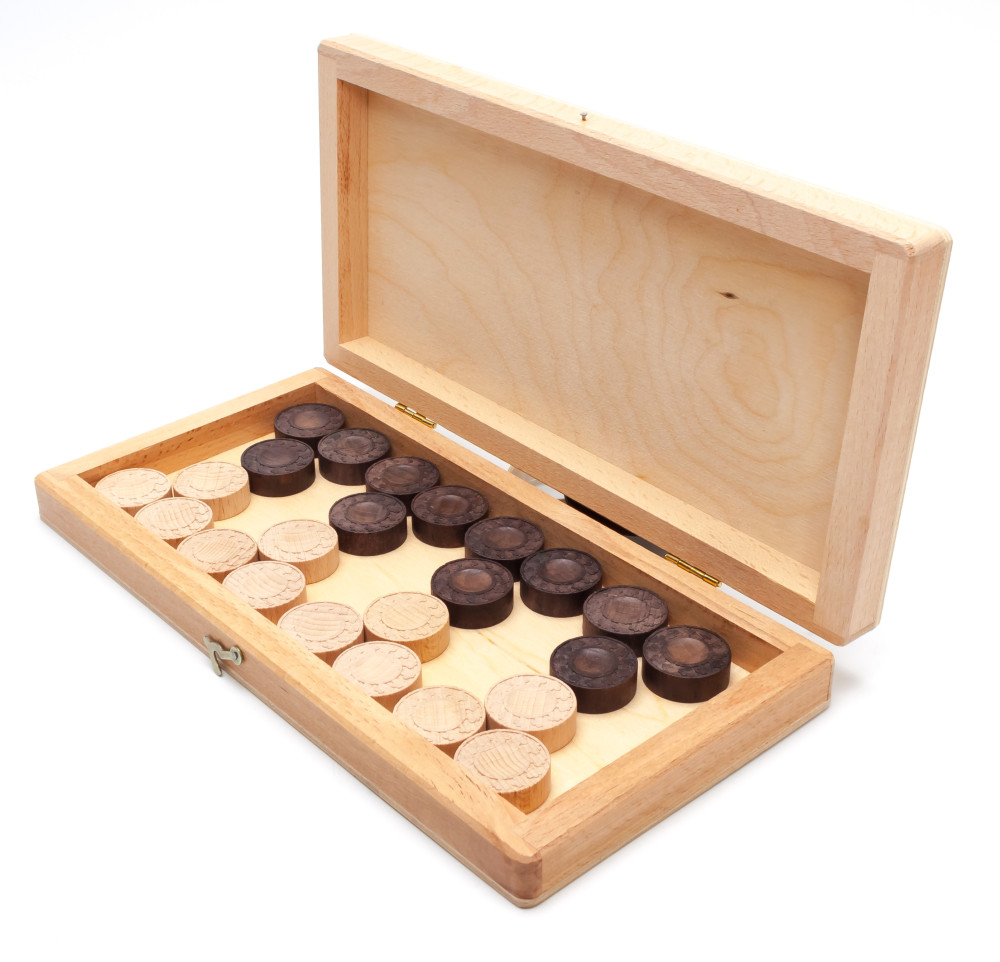 285x285 mm Сheckers  Wooden Board (by Alexander Chess Studio)
