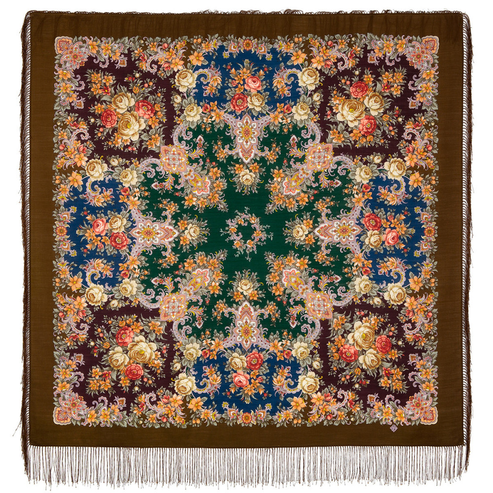 Shop Woolen Scarves with Silk Fringe 125x125 cm Платок «Услада» online at Skazka.site | Eligible for fast shipping and free returns. Платок «Услада»