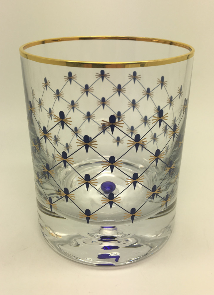 100 mm Cobal Net Whiskey Rocks Glass 250 ml (16.1 fl.oz) Imperial Porcelain Factory