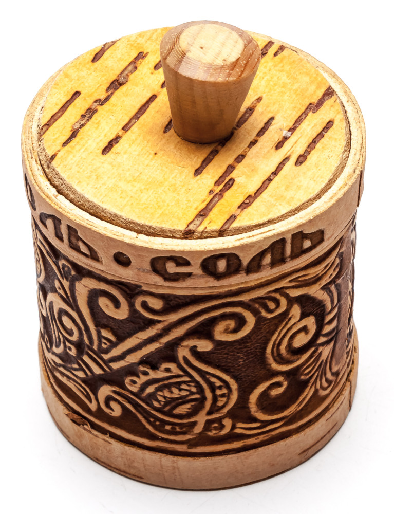 65x85 mm hand made birch Salt Cellar (by Maxim Birch)