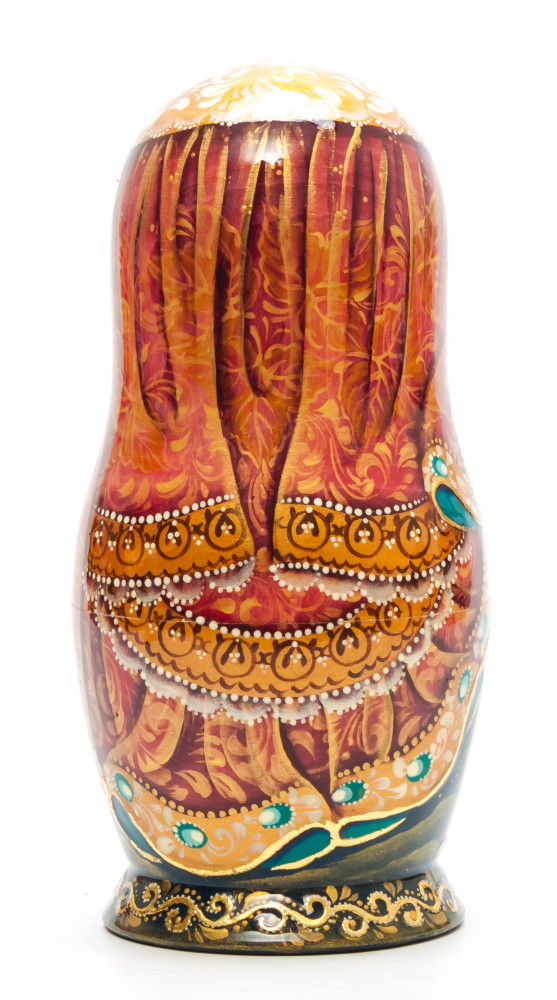190 mm Nativity of Jesus hand painted on Wooden Matryoshka doll 5 pcs (by Vasily Crafts)