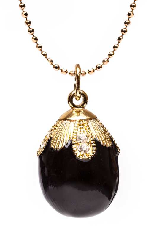 Water Drop Black Egg Pendant