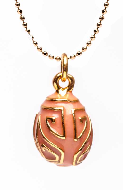 Abstraction Pink Egg Pendant